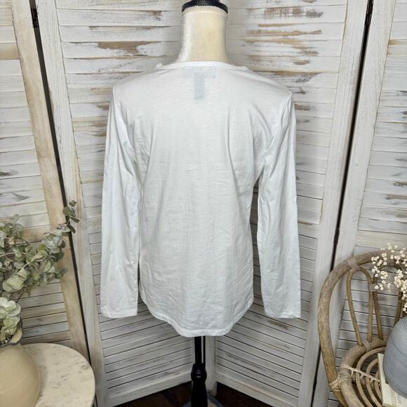 VTG 90s RALPH LAUREN ACTIVE Women's Large Crest Logo White Top Preppy Classic - Picture 4 of 13